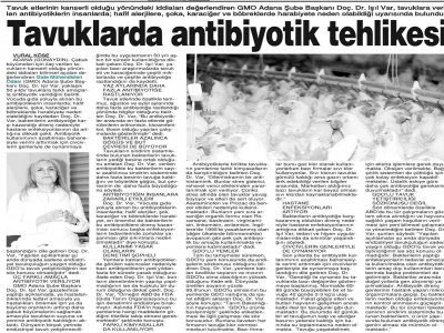 "TAVUKLARDAKİ ANTİBİYOTİK TEHLİKESİ"