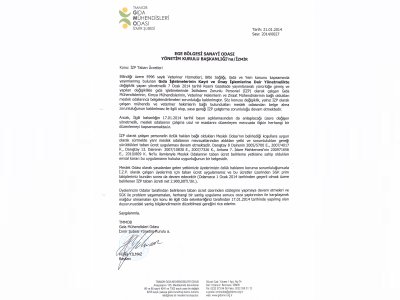 İZP TABAN ÜCRET UYGULAMASI İLE İLGİLİ ÜYELERİNİ YANLIŞ YÖNLENDİREN EBSO YÖNETİM KURULUNA GÖNDERDİĞİMİZ YAZIMIZ