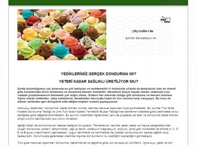 GIDA TARIM İNTERNET SİTESİYEDİKLERİMİZ GERÇEK DONDURMA MI YETERİ KADAR SAĞLIKLI ÜRETİLİYOR MU 
