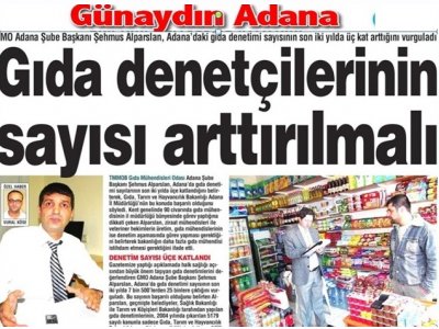GIDA DENETÇİSİ SAYISI ARTTIRILMALI