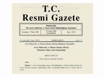 04 ARALIK 2010 TARİH VE 27775 SAYILI RESMİ GAZETEDE YAYINLANAN YÖNETMELİKLER