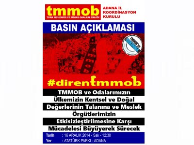 DİREN TMMOB BASIN AÇIKLAMASI DAVETİ 