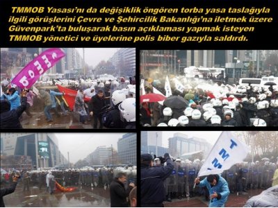 TMMOB`YE ANKARA`DA POLİS SALDIRDI