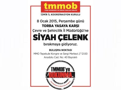 TORBA YASAYA KARŞI SİYAH ÇELENK EYLEMİ