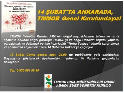GÜN HER TÜRLÜ BASKI VE YOK ETME GİRİŞİMLERİNE KARŞI TMMOB`YE VE ODALARIMIZA SAHİP ÇIKMA GÜNÜDÜR