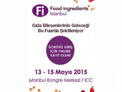 1315 MAYIS 2015 TARİHLERİ ARASINDA GIDA BİLEŞENLERİ ÇÖZÜMLERİ YARDIMCI VE KATKI MADDELERİFİ İSTANBUL 2015FUARINDA OLACAĞIZ 