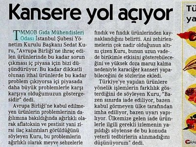 CUMHURİYET GAZETESİKANSERE YOL AÇIYOR