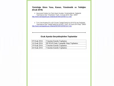 TMMOB GIDA MÜHENDİSLERİ ODASI BURSA ŞUBESİ 
EBÜLTEN OCAK 2016 SAYISI