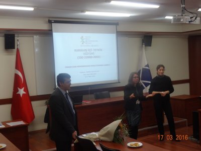 İSTANBUL AYDIN ÜNİVERSİTESİ GIDA MÜHENDİSLİĞİ BÖLÜMÜ ÖĞRENCİLERİNE ISO 22000:2005 GIDA GÜVENLİĞİ YÖNETİM SİSTEMİ İÇ TETKİK EĞİTİMİ GERÇEKLEŞTİRİLMİŞTİR