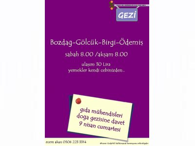 DOĞA GEZİSİNE DAVETLİSİNİZ