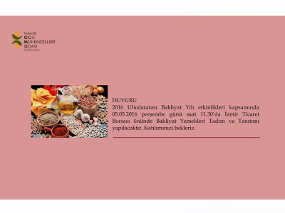 BAKLİYAT YEMEKLERİ TADIM VE TANITIMI