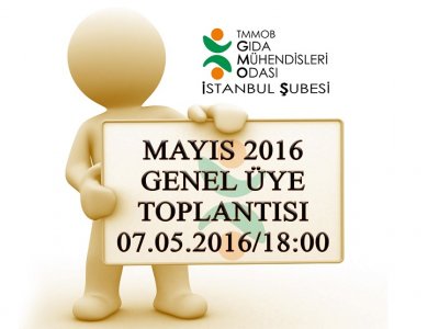 MAYIS 2016 GENEL ÜYE TOPLANTI DUYURUSU
