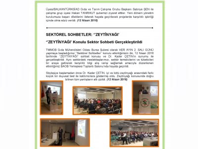 EBÜLTENNİSAN 2016 GIDAMO BURSA ŞUBESİ