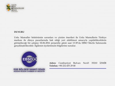 EBSO UNLU MAMULLER ÇALIŞTAYI