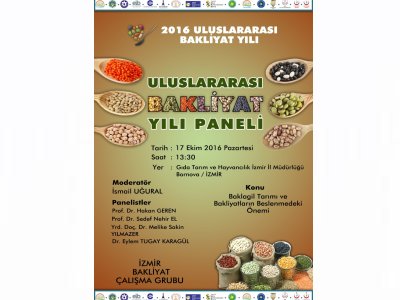 PANEL: BAKLAGİL TARIMI VE BAKLİYATLARIN BESLENMEDEKİ ÖNEMİ