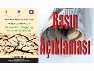 DÜNYA GIDA GÜNÜ BASIN AÇIKLAMASI

İKLİM DEĞİŞİKLİĞİNDEN EN ÇOK ETKİLENENLEREN AZ SEBEP OLANLARDIR…