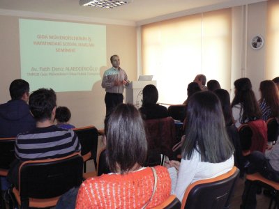 GIDA MÜHENDİSLERİNİN İŞ HAYATINDAKİ SOSYAL HAKLARI SEMİNERİNİ GERÇEKLEŞTİRDİK