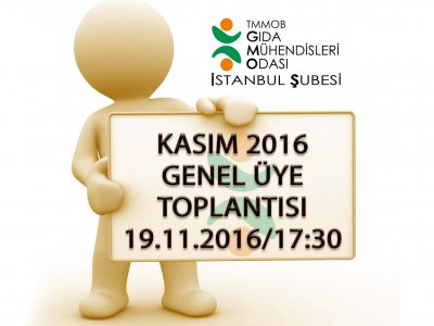 KASIM 2016 GENEL ÜYE TOPLANTI DUYURUSU