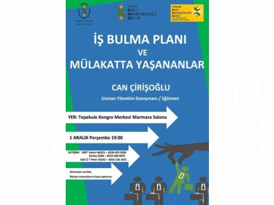 İŞ BULMA TEKNİKLERİ VE KARİYER PLANLAMA SÖYLEŞİSİ