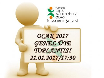OCAK 2017 GENEL ÜYE TOPLANTI DUYURUSU
