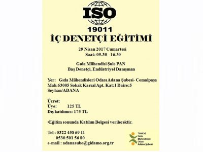 ISO 19011 İÇ DENETÇİ EĞİTİMİ