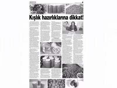 KIŞLIK GIDA HAZIRLIKLARINA DİKKAT