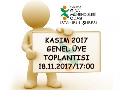 KASIM 2017 GENEL ÜYE TOPLANTISI DUYURUSU