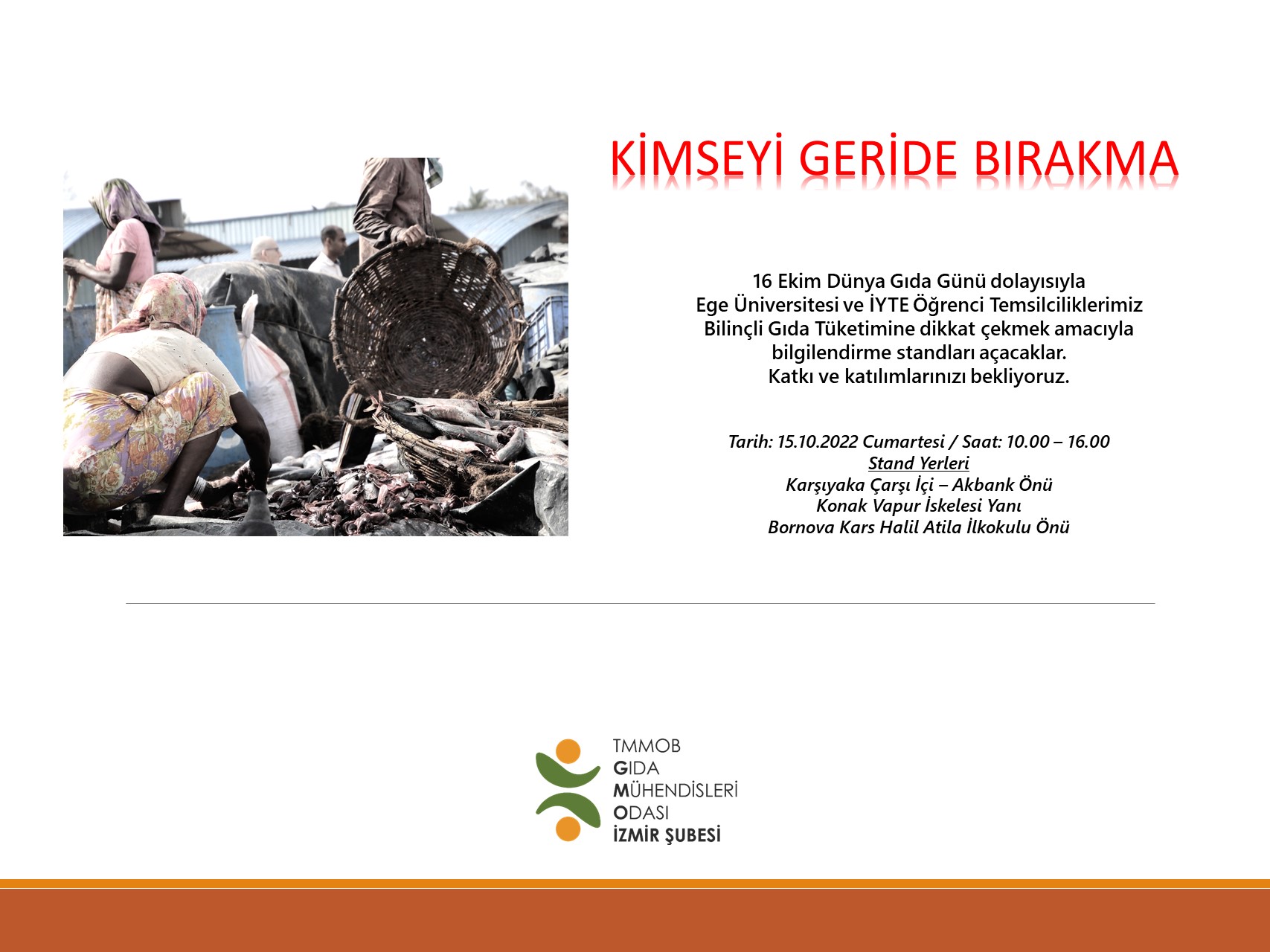 16 EKİM DÜNYA GIDA GÜNÜNDE MEYDANLARDAYIZ