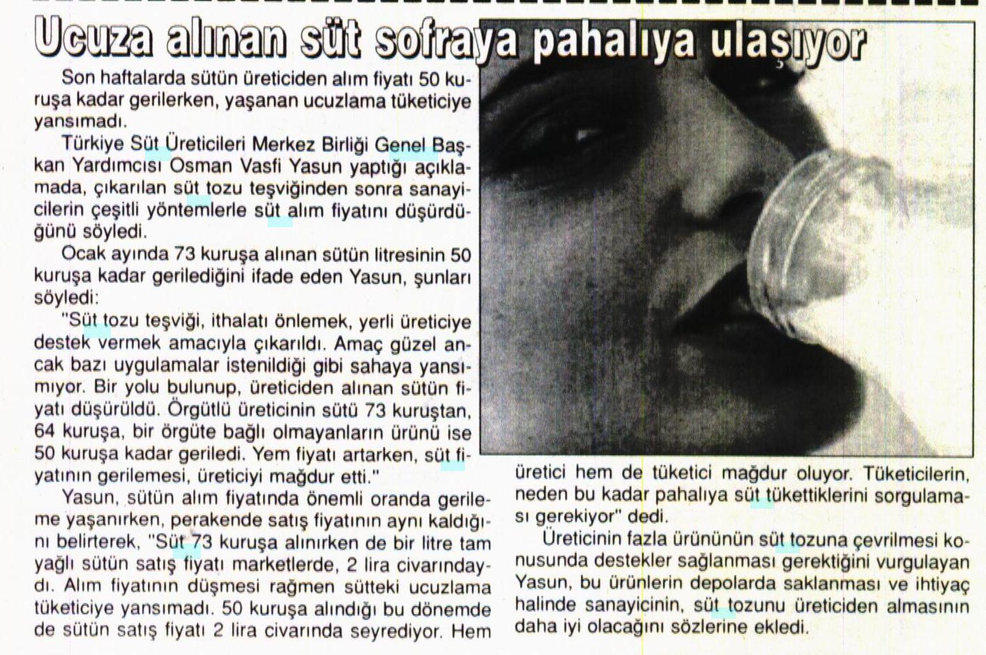 UCUZA ALINAN SÜT SOFRAYA PAHALIYA ULAŞIYOR