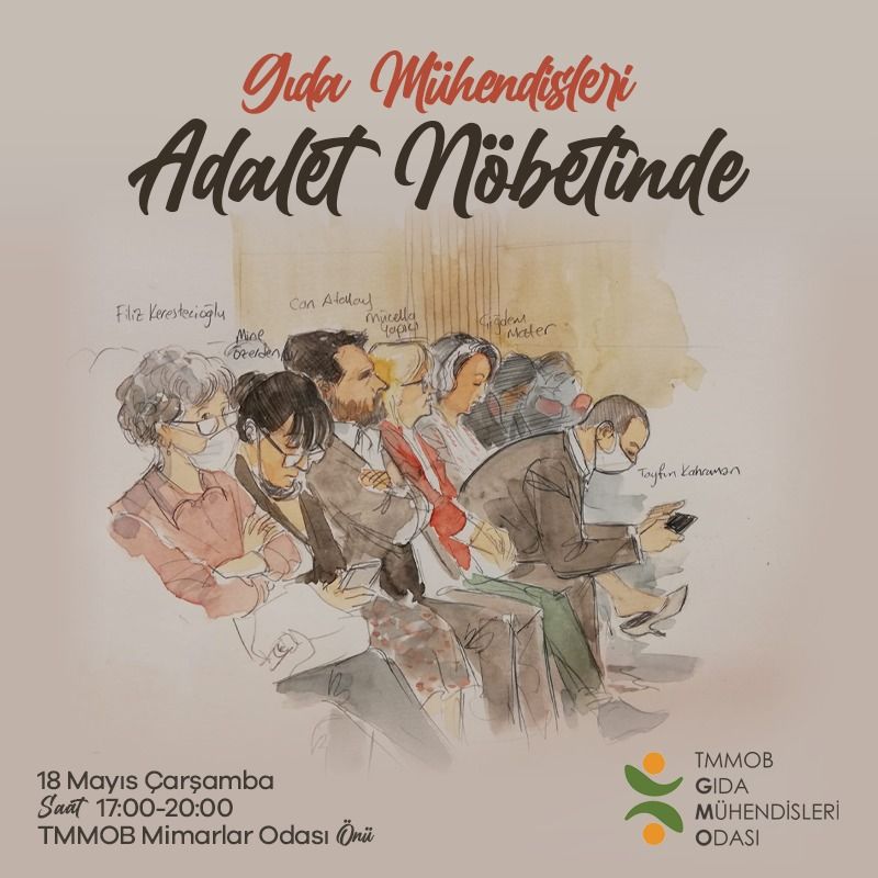 18 MAYIS`TA ANKARA`DA TMMOB MİMARLAR ODASI`NIN ÖNÜNDE ADALET NÖBETİNDEYDİK