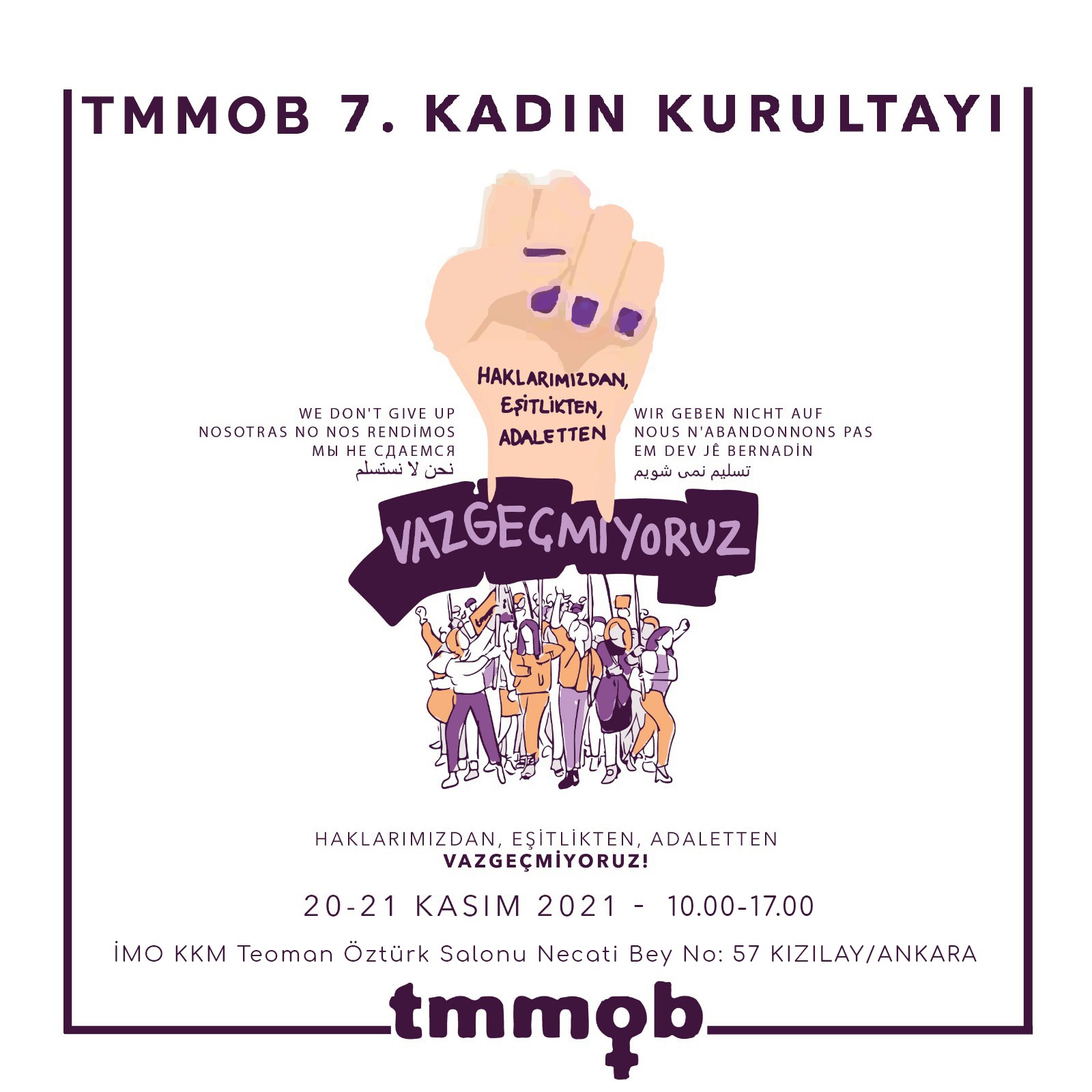 TMMOB 7 KADIN KURULTAYI`NA KATILDIK
