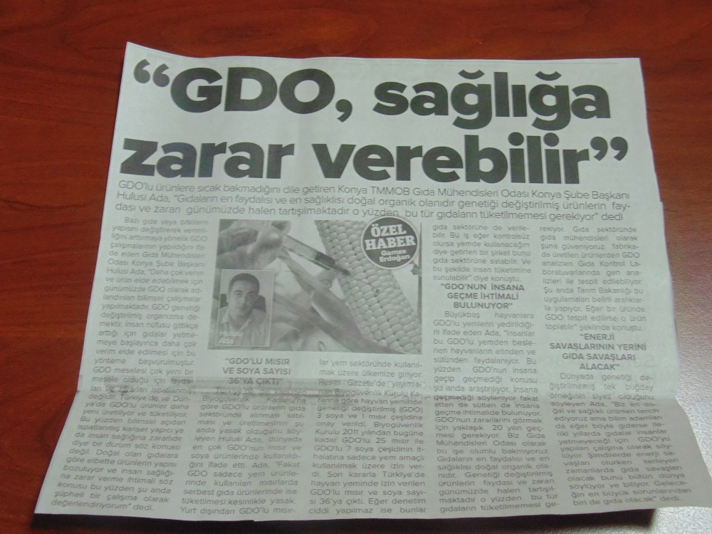 GDO SAĞLIĞA ZARAR VEREBİLİR