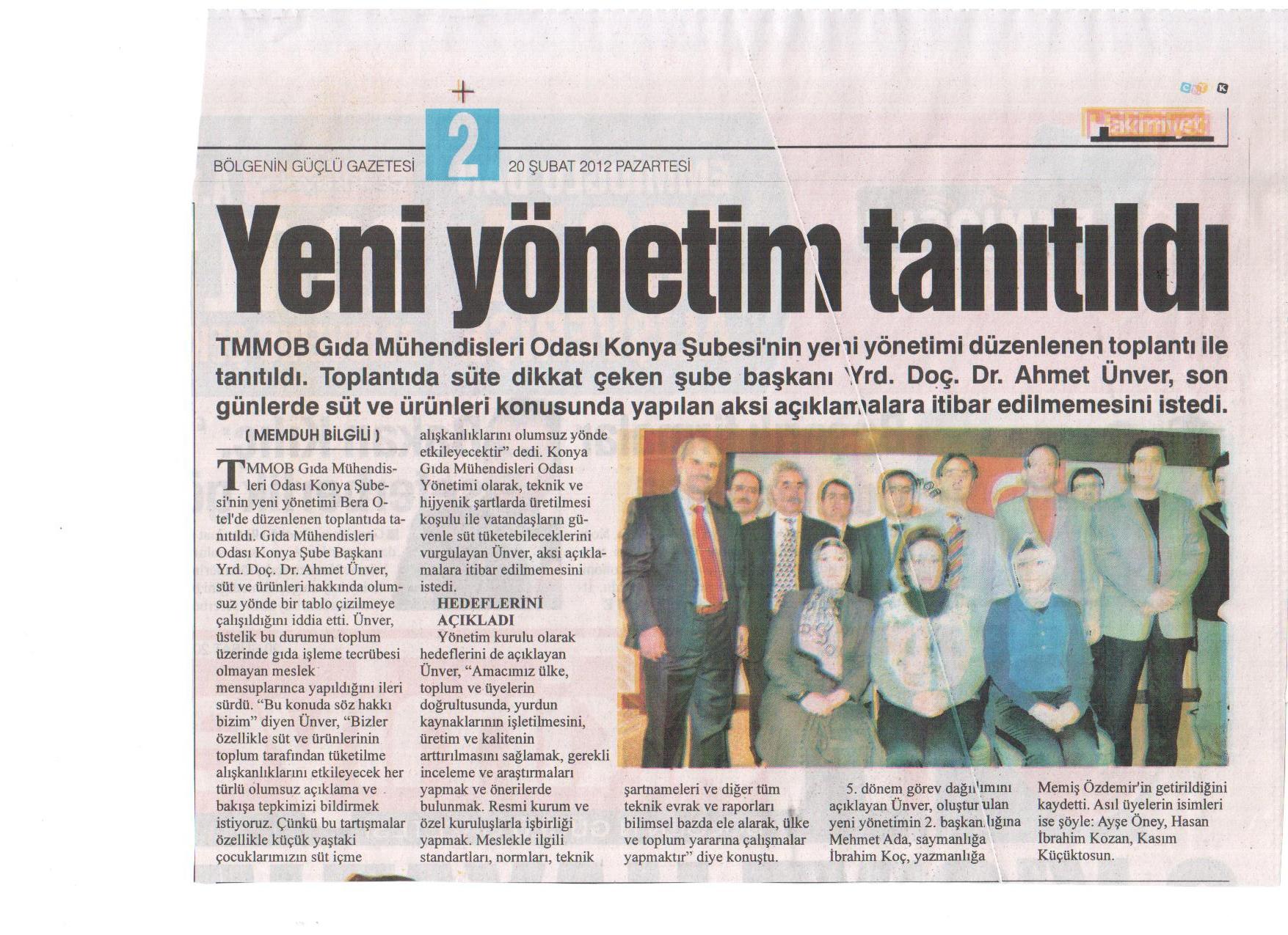 YENİ YÖNETİM TANITILDI