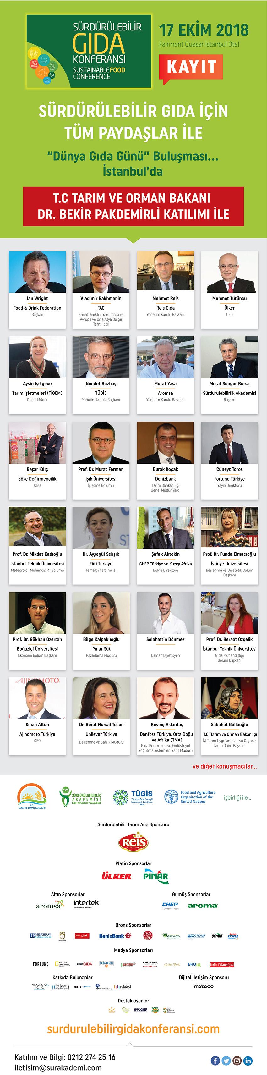 4SÜRDÜRÜLEBİLİR GIDA KONFERANSI DUYURUSU