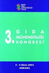 14 3. GIDA MÜHENDİSLİĞİ KONGRESİ 