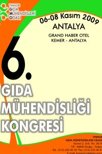 3 6. GIDA MÜHENDİSLİĞİ KONGRESİ 
