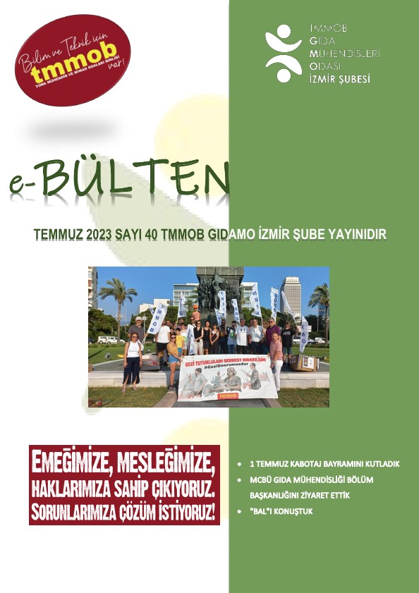 İZMİR ŞUBE e-BÜLTEN - Temmuz 2023