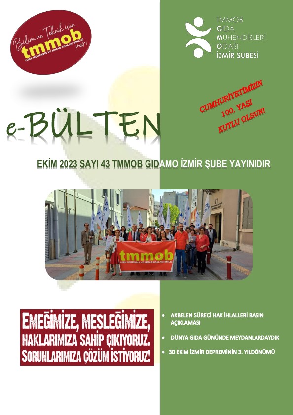 İZMİR ŞUBE e-BÜLTEN - Ekim 2023
